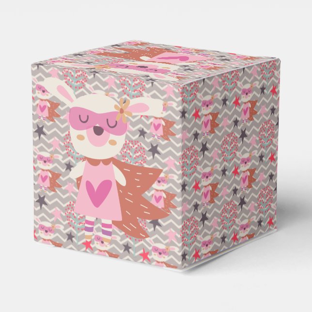 Caja Para Regalos Chica Superhéroe Bunny (Reverso Costado)