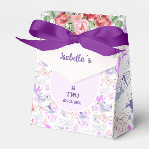 Caja Para Regalos Chicas cortan a los niños mariposa rosada morada C