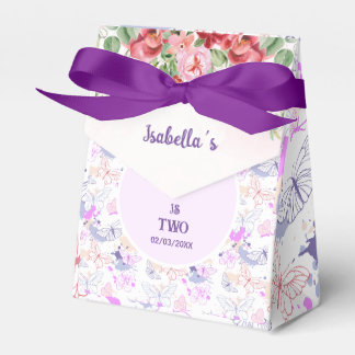 Caja Para Regalos Chicas cortan a los niños mariposa rosada morada C