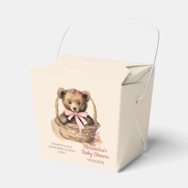 Caja Para Regalos Chicas de Bear Bear Baby Shower (Front Side)