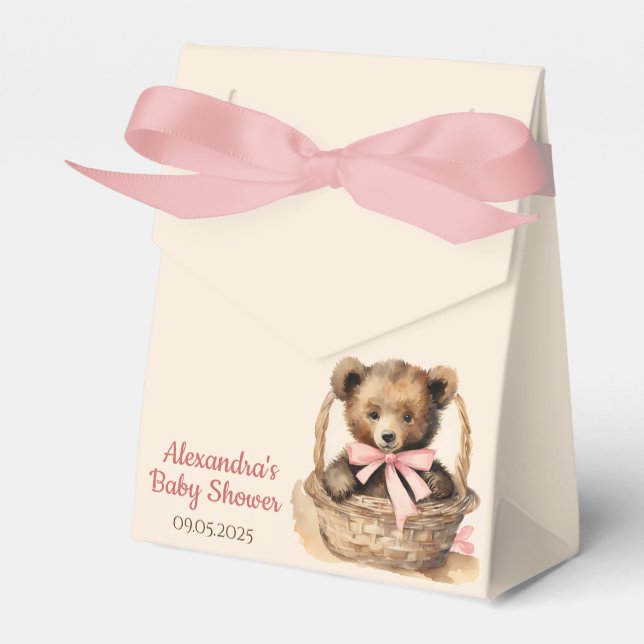 Caja Para Regalos Chicas de Bear Bear Baby Shower (Front Side)