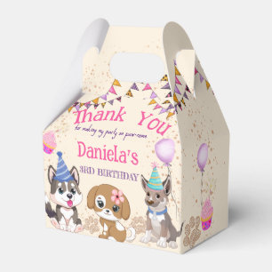 Caja Para Regalos Chicas de cachorros cortos fiesta de cachorros per