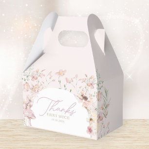 Caja Para Regalos Chicas de Floral Rosa de Hadas Cumpleaños