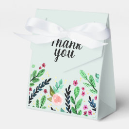 Caja Para Regalos Chicas de moda Watercolor Flores Floral Baby Showe