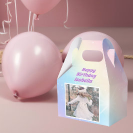 Caja Para Regalos Chicas del arcoiris del bonito Pastel Foto Fiesta 