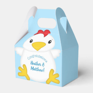 Caja Para Regalos Chicken Baby Shower Blue