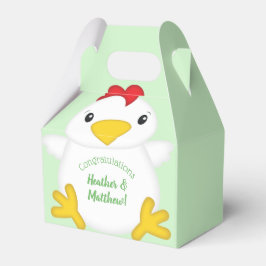 Caja Para Regalos Chicken Baby Shower Green