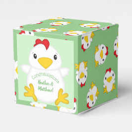 Caja Para Regalos Chicken Baby Shower Green