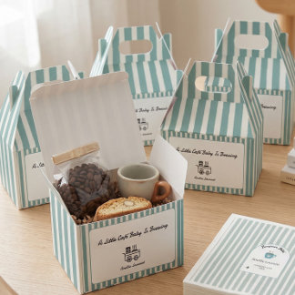 Caja Para Regalos Chico Café Está Preparando Fiesta de Bebé Moderna