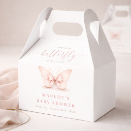 Caja Para Regalos Chico de Bebé Shower de una pequeña mariposa en ca