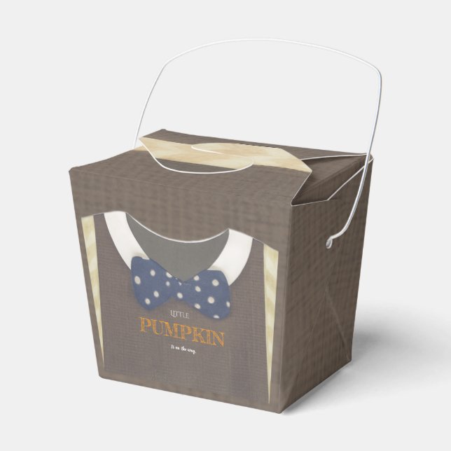 Caja Para Regalos Chico ducha de bebé autum otoño azul burlap bodysu (Front Side)