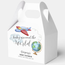 Chico Ducha de Bebe Mapa del Mundo Avión Alrededor