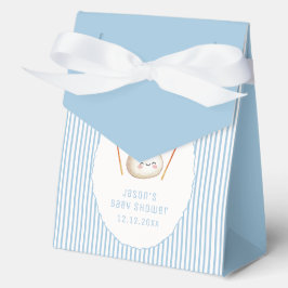 Caja Para Regalos Chico Kawaii Azul Arco Baby Shower Asiático Albónd