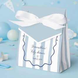 Caja Para Regalos Chico lindo Fiesta de bebé moderna azul polvorient