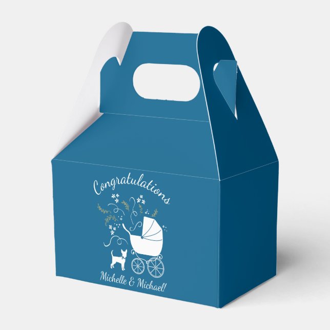 Caja Para Regalos Chihuahua Dog Baby Shower (Front Side)