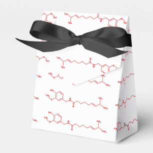 Caja Para Regalos Chili Capsaicin Fórmula Química Molecular