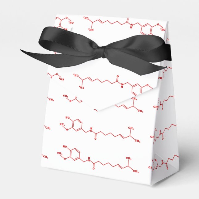 Caja Para Regalos Chili Capsaicin Fórmula Química Molecular (Front Side)