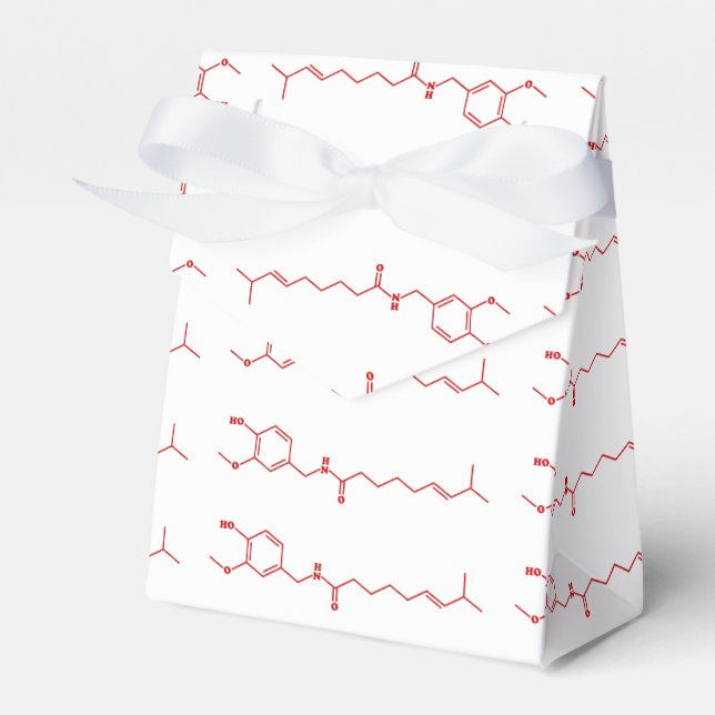 Caja Para Regalos Chili Capsaicin Fórmula Química Molecular (Front Side)
