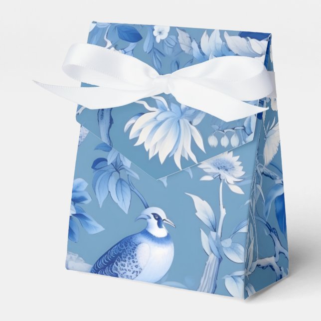 Caja Para Regalos Chinoiserie Blue Favor Box (Front Side)