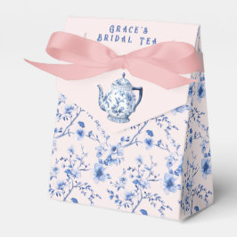 Caja Para Regalos Chinoiserie Té rosa y azul de novia
