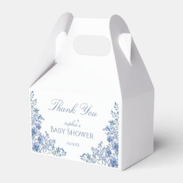 Caja Para Regalos Chinoiserie Toile Blue Floral Baby Shower