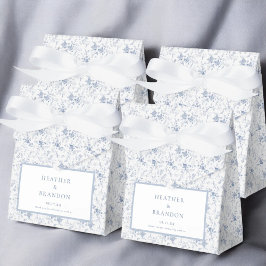 Caja Para Regalos Chinoiserie Vintage Floral Blue Boda