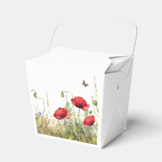 Caja Para Regalos Chinos sacados - Poppy Rojo CT001