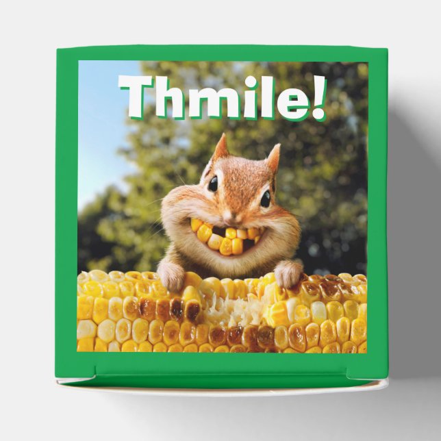Caja Para Regalos Chipmunk Eating Corn (Parte superior)