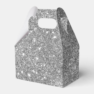 Caja Para Regalos Chispas de plata del purpurina