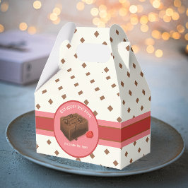 Caja Para Regalos Choc Chunk Brownie - frambuesa y marrón - tu texto