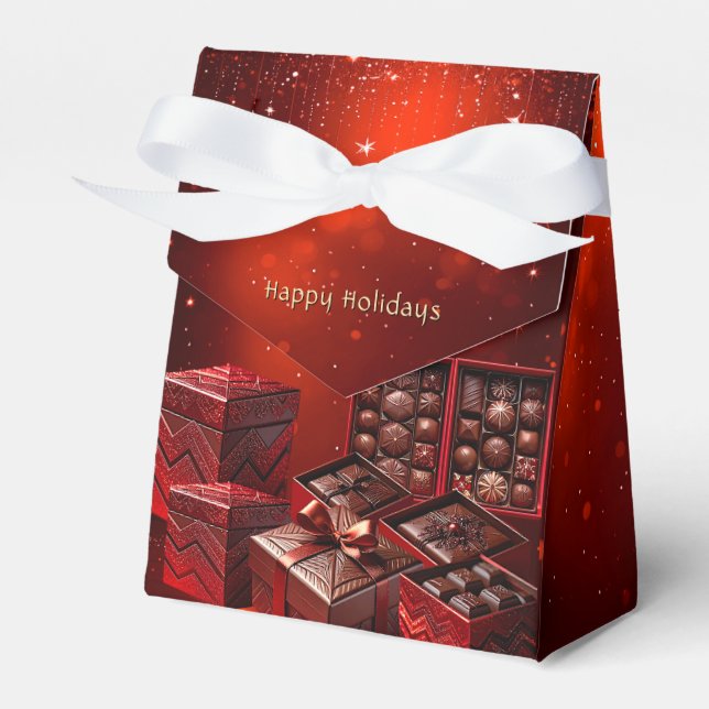 Caja Para Regalos Chocolate Candy Christmas Holiday Gift Box (Front Side)