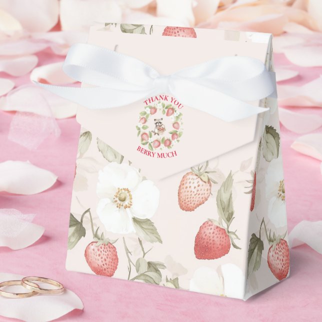 Caja Para Regalos Chorreada de bebé Bosque de Fresa (Boda)