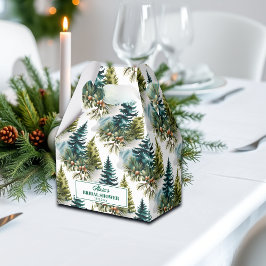 Caja Para Regalos Chorro de acuarela Patrón de pino Fiesta de Desped