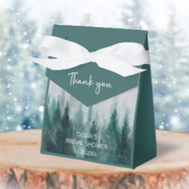 Caja Para Regalos Chorro de agua de bosque de pino acuarela boda 