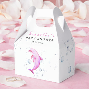 Caja Para Regalos Chorro de agua océano delfín baby shower