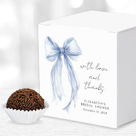 Caja Para Regalos Chorro de novia en acuarela con lazo coqueto azul