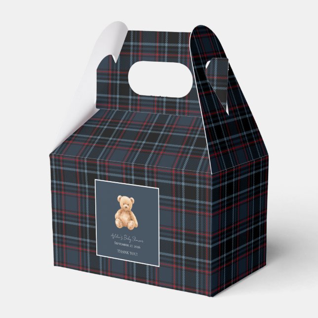 Caja Para Regalos Chorro de oso de peluche clásico Preppy  (Front Side)