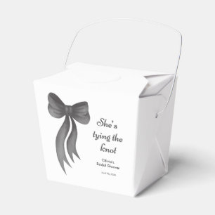 Caja Para Regalos Chorro Negro Ella Está Atando el Nudo Despedida de