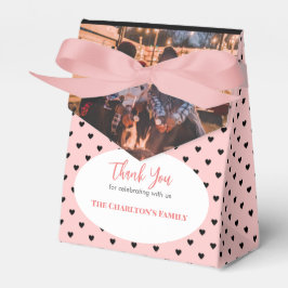 Caja Para Regalos Christening 1 Section Photo Salmon Pink Hearts