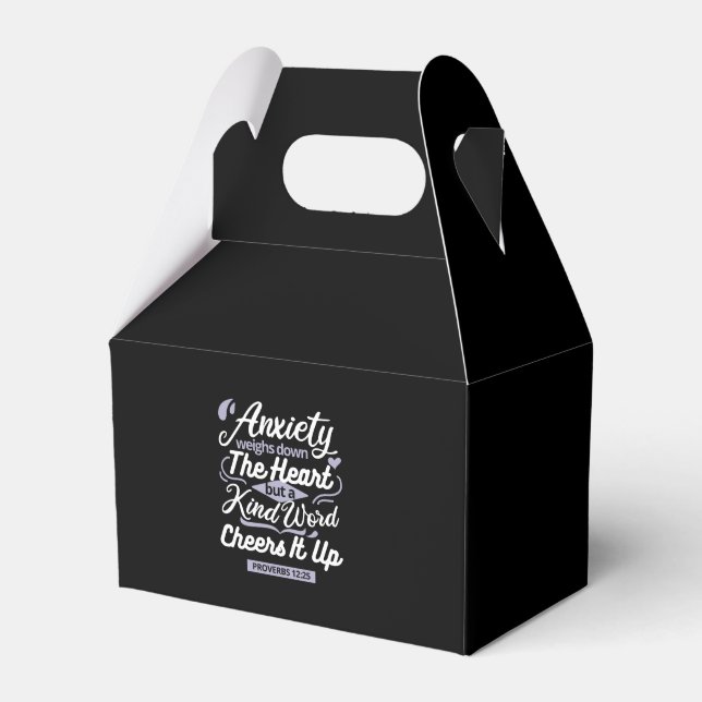 Caja Para Regalos Christian Encouragement Quote – Anxiety & Kindness (Front Side)
