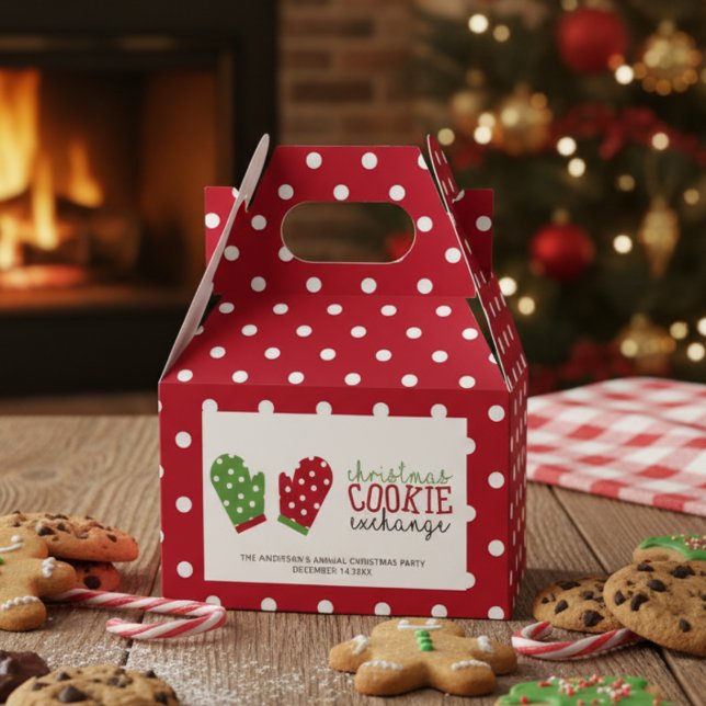 Caja Para Regalos Christmas Cookie Exchange Party Holiday Oven Mitts (Subido por el creador)