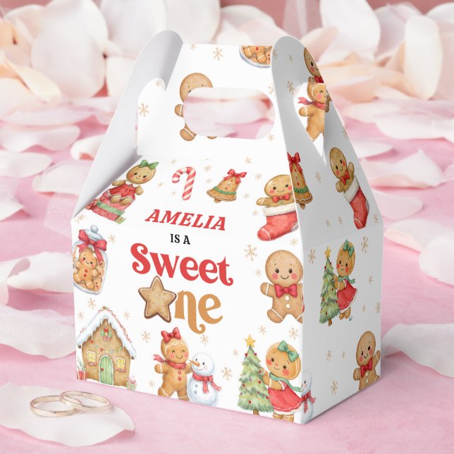 Caja Para Regalos Christmas Cookie Sweet One 1st Birthday Party (Boda)