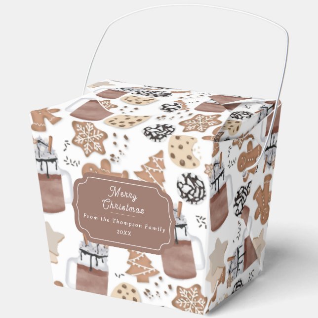 Caja Para Regalos Christmas Cookies and Hot Cocoa Holiday Baking (Anverso)