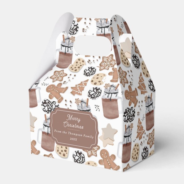Caja Para Regalos Christmas Cookies and Hot Cocoa Holiday Baking (Front Side)