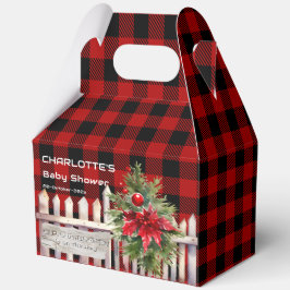 Caja Para Regalos Christmas Fence Buffalo Plaid Baby Shower