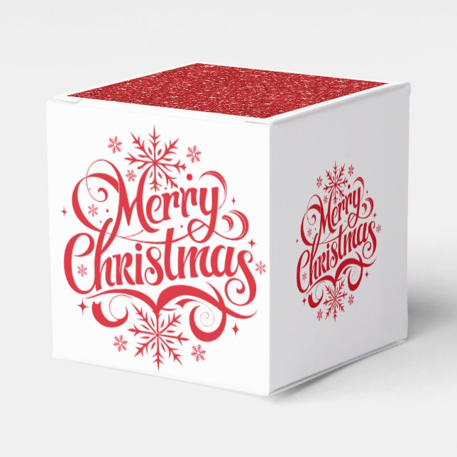 Caja Para Regalos Christmas Merry Christmas Favor Gift Box (Costado Anverso)