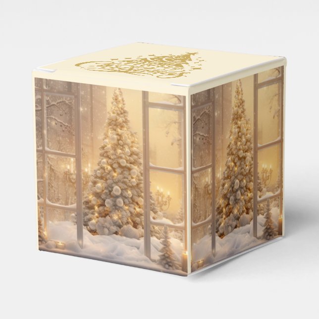 Caja Para Regalos Christmas Tree Photo Favor Gift Box (Costado Anverso)