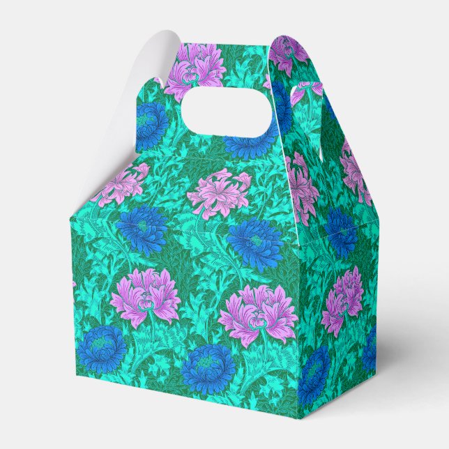 Caja Para Regalos Chrysanthemums, Aqua y Violet (Front Side)