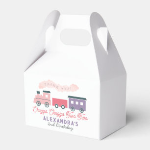 Caja Para Regalos Chugga Chugga Dos Chicas rosados de tren Segundo c