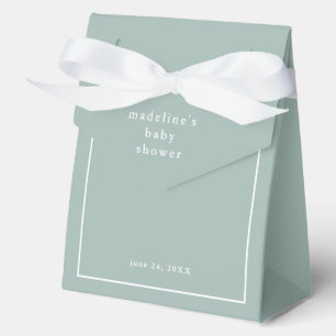 Caja Para Regalos Chupinada de bebé Simple Verde Salvia sin género